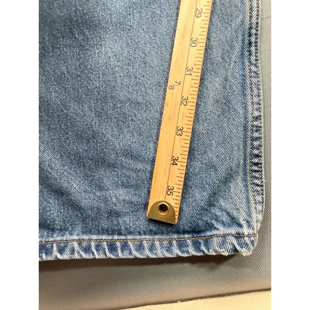 Levis 505 Regular Fit Jeans Light Wash Straight Leg Denim Big & Tall Men's 42x38 - Picture 6 of 15